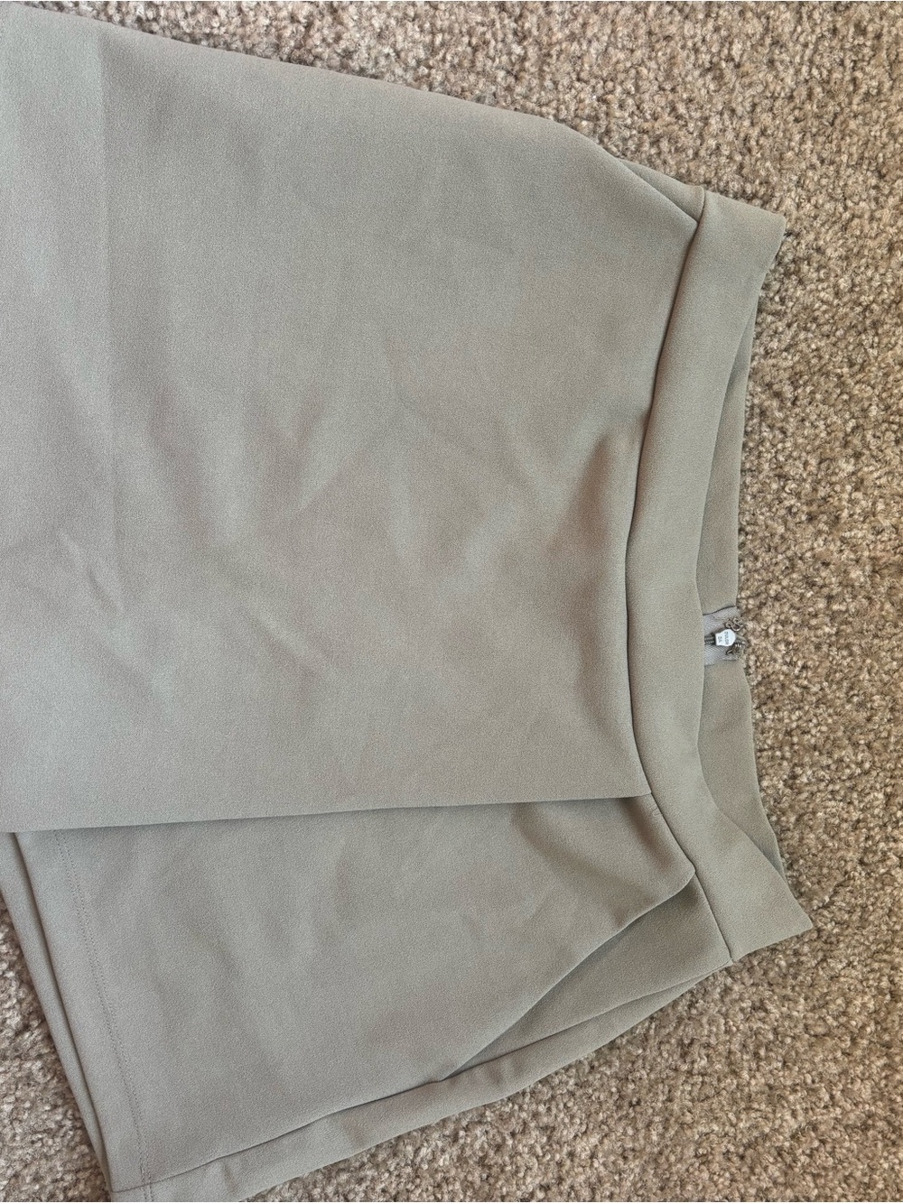 Forever 21 Wrap Front Skort Size L Taupe High Waist Mini Skort